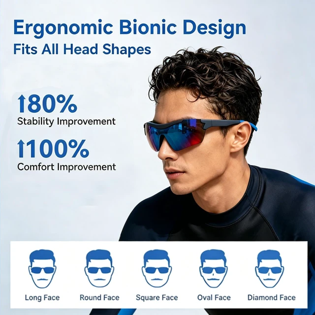 Alt view image 6 of 7 - Wireless Audio Sunglasses for Men Women UV400 Outdoor Smart Sports Eyewear Open-Ear Sound, IPX4 Waterproof, Lightweight 30g, 6H Playtime, for Cycling Running Hiking Fishing Driving