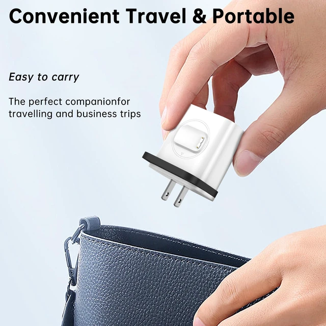Alt view image 7 of 7 - 3-in-1 Charger for Fitbit Charge 6/Charge 5/Luxe,PD25W Fast Charging Dual Port Wall Charger Block,Travel Essential Charger for Fitbit Charge 6/5/Luxe,iPhone,Samsung,Google (White)