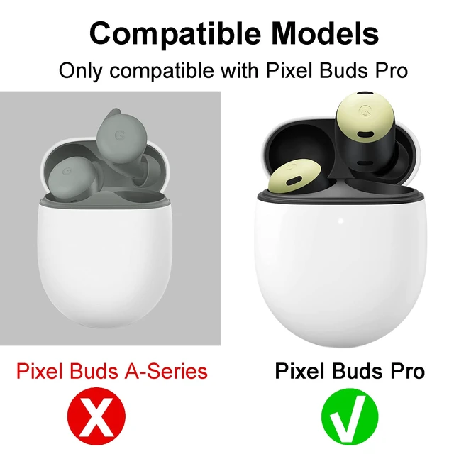 Alt view image 2 of 7 - Memory Foam Ear Tips for Pixel Buds Pro Silicone Case Cover with Keychain,Anti-Lost Strap,Anti-Slip Foam Tips for Pixel Buds Pro 3 Pairs S/M/L (Black Case+Black Strap+Black Eartip)