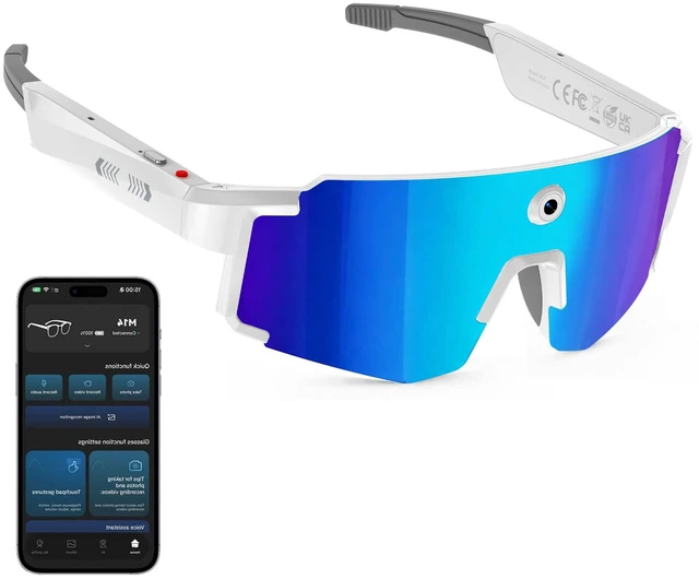 Main image of AI Smart Glasses, POV Camera Glasses, Video Recording for Cycling Hiking HD Video & Photo, Live Translation, 4GB Memory, Electronic Image Stabilization, AI Voice Assistant