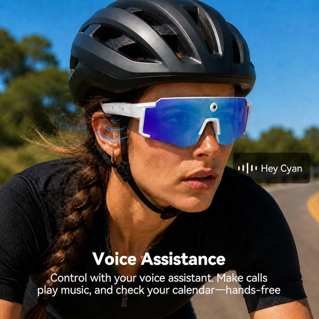Alt view image 4 of 6 - AI Smart Glasses, POV Camera Glasses, Video Recording for Cycling Hiking HD Video & Photo, Live Translation, 4GB Memory, Electronic Image Stabilization, AI Voice Assistant