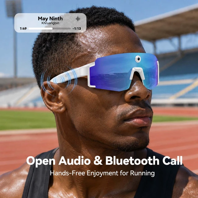 Alt view image 5 of 6 - AI Smart Glasses, POV Camera Glasses, Video Recording for Cycling Hiking HD Video & Photo, Live Translation, 4GB Memory, Electronic Image Stabilization, AI Voice Assistant