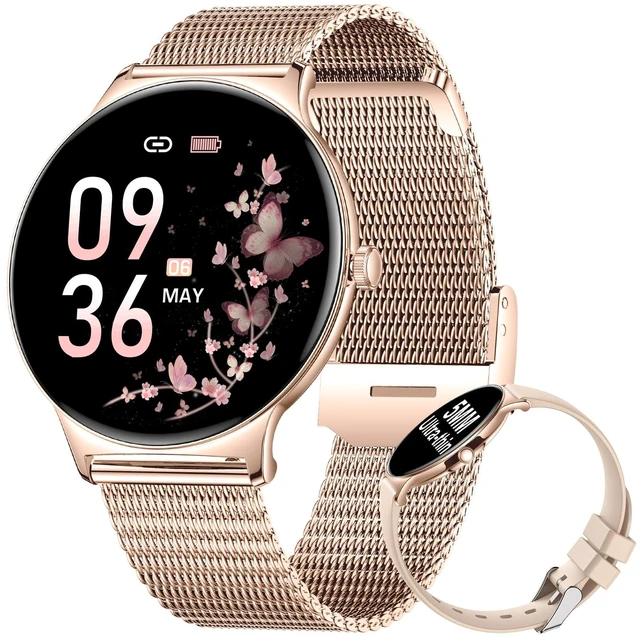 Main image of Smart Watches for Women, 1.43" HD, Answer/Make Calls, for iOS/Android 7.9mm Ultra-Slim Rose Gold Design, Custom AMOLED Faces, 120+ Sports, 24/7 Herat Rate/Sleep Monitor, IP68 Waterproof