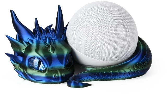 Main image of Dragon Stand for Echo Dot 4th/5th Gen, 3D Printed Smart Speaker Holder and Exquisite Desktop Decoration (Blue Green)
