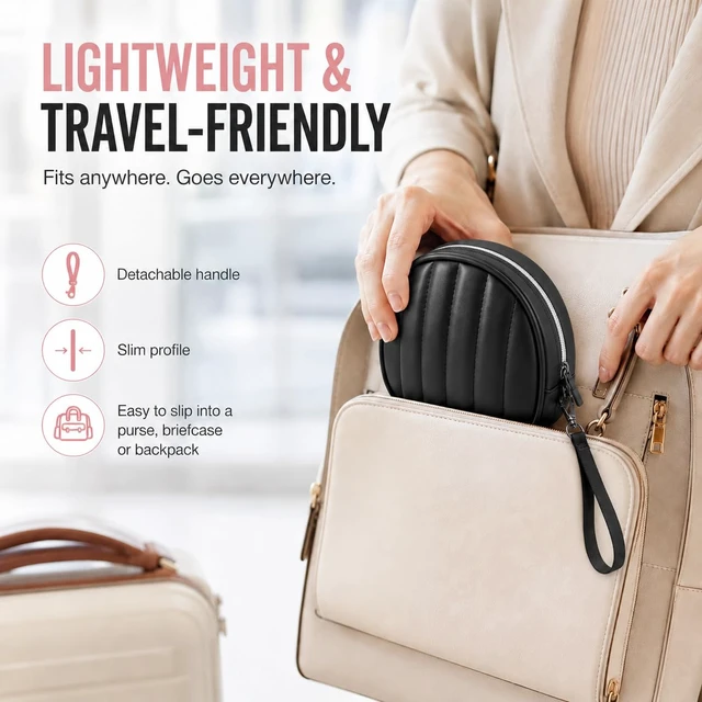 Alt view image 7 of 7 - Soft-Touch Headphone Case for Sony, for JBL and for BERIBES-Black Silky Microfiber and Thick Padded Divider Cushion Foldable Headsets; Cable Pocket Keeps Chargers Organized, Case Only