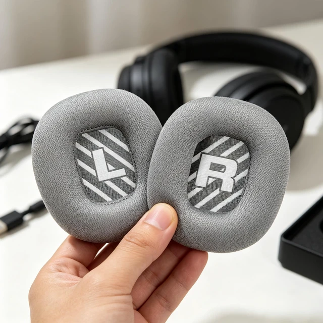 Alt view image 4 of 6 - Fabric Ear Pads Replacement for Astro A10 Gen 2 Wired Gaming Headphones Ear Cushions Earpads Pillow Premium Thick Memory Foam,Soft, Breathable (Grey)