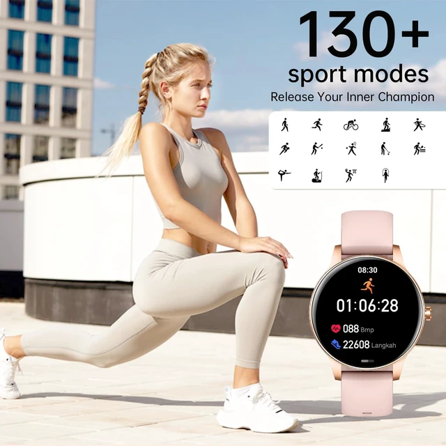 Alt view image 5 of 7 - Smart Watch for Women, 1.27" HD Screen Fitness Tracker, Make/Answer Calls, 2026 Portable Smartwatches, 130+ Sport Modes with Heart Rate/Sleep Monitor, IP68 Waterproof, Fitness Watch for iOS Android