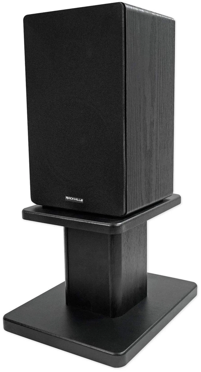 Alt view image 6 of 7 - RHT8G Pair 8" Green Desktop Speaker/Studio Monitor Stands 66 lb Load Capacity, EVA Isolation Pads, Medium-Density Fiber Core, Cable Clips and Ties, 9.25" x 7.28" Top Platform