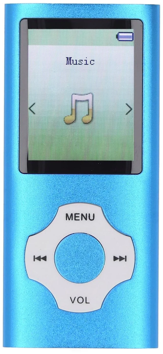 Main image of MP3 MP4 Player with Bluetooth and WiFi, 128GB, HiFi Lossless Sound, 1.8in Color Screen, Expandable Storage, Voice Recorder, E-Book, Blue