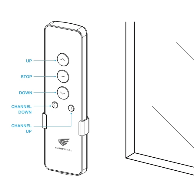 Alt view image 3 of 6 - Roller Shades Accessories 15-Channel Remote Control, Whtie Compatible with all types of blinds