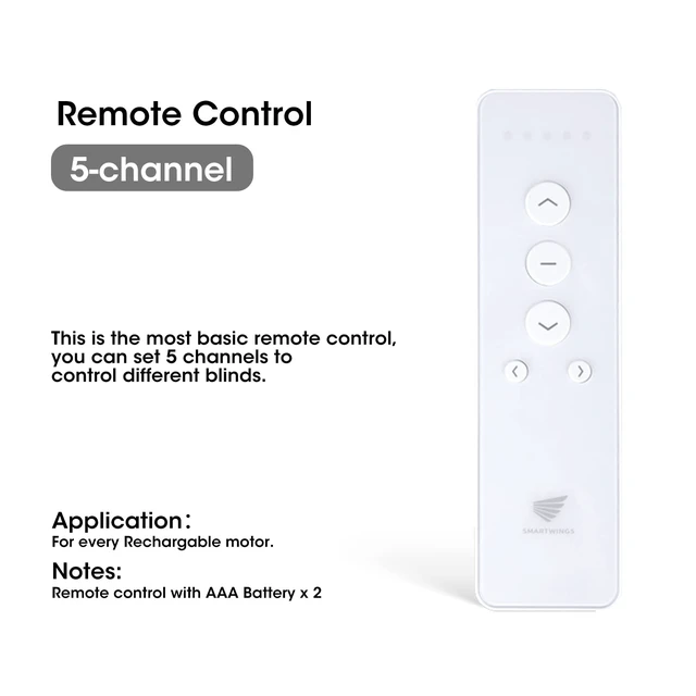 Alt view image 4 of 6 - Roller Shades Accessories 15-Channel Remote Control, Whtie Compatible with all types of blinds