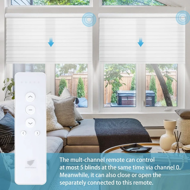 Alt view image 5 of 6 - Roller Shades Accessories 15-Channel Remote Control, Whtie Compatible with all types of blinds