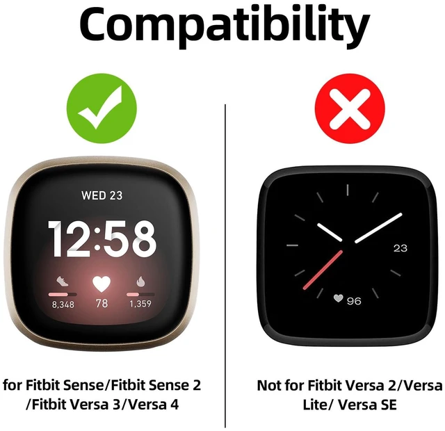 Alt view image 2 of 6 - Compatible with Fitbit Versa 3/Fitbit Sense Band for Women and Men, Slim & Thin Leather Straps Bracelet Wristband for Fitbit Versa 3/ Fitbit Sense Smartwatch (Deep Brown)