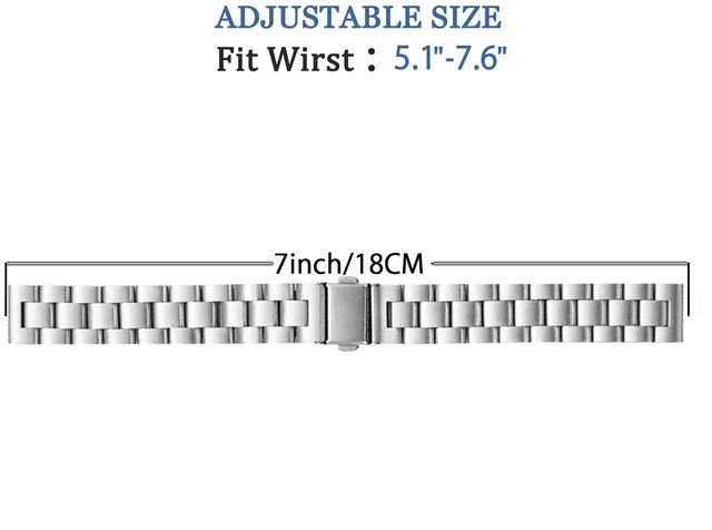 Alt view image 5 of 6 - 14mm Metal Band Compatible for Garmin Lily 2/Lily 2 Active, Stainless Steel Replacement Straps With Adjustment Tool