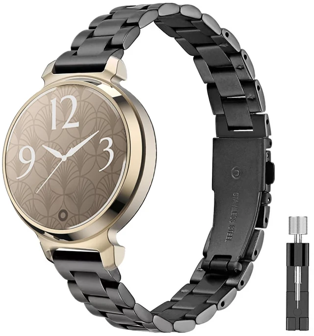 Main image of 14mm Metal Band Compatible for Garmin Lily 2/Lily 2 Active, Stainless Steel Replacement Straps With Adjustment Tool