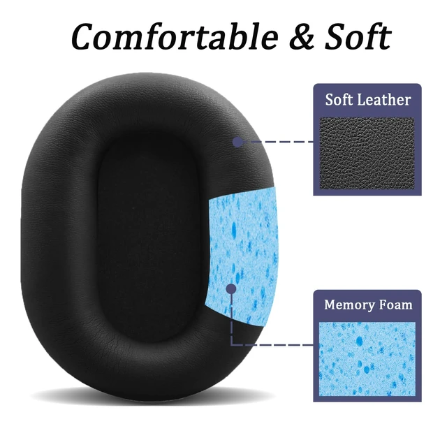 Alt view image 5 of 7 - Replacement Ear Pads Cushions for Sony WH-CH710N, WH-CH720N Headphones, Earpads Cover, Headphone Repair Parts-Black