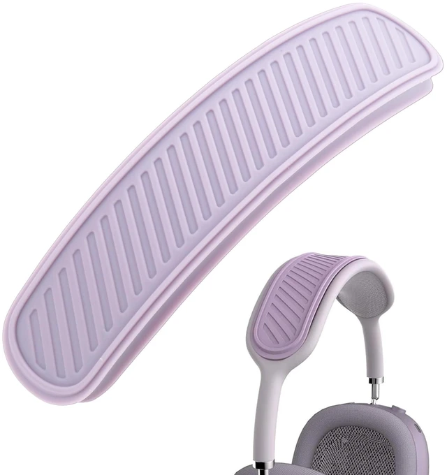 Main image of Silicone Headband Cover Replacement Headband Cushion Washable Head Top Pad Protector Compatible with Apple AirPods Max Headphones Soft & Comfort Headband Pad Cover, Purple