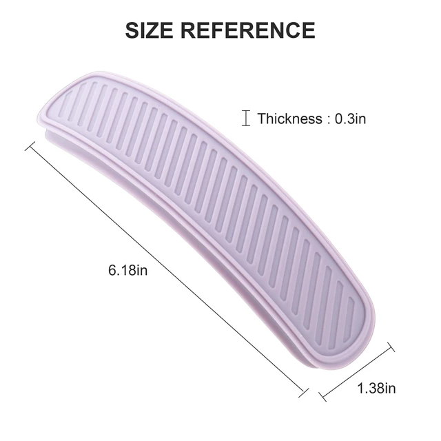 Alt view image 4 of 7 - Silicone Headband Cover Replacement Headband Cushion Washable Head Top Pad Protector Compatible with Apple AirPods Max Headphones Soft & Comfort Headband Pad Cover, Purple