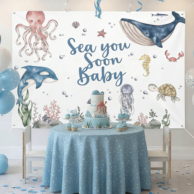 Alt view image 6 of 7 - One Silly Goose Backdrop Banner for Baby Shower Birthday Decoration 6.5 X 5 ft Fabric Backdrop, Pink White for Girls Baby Shower, Photo Booth Prop, Dessert Table, First Birthday Supplies
