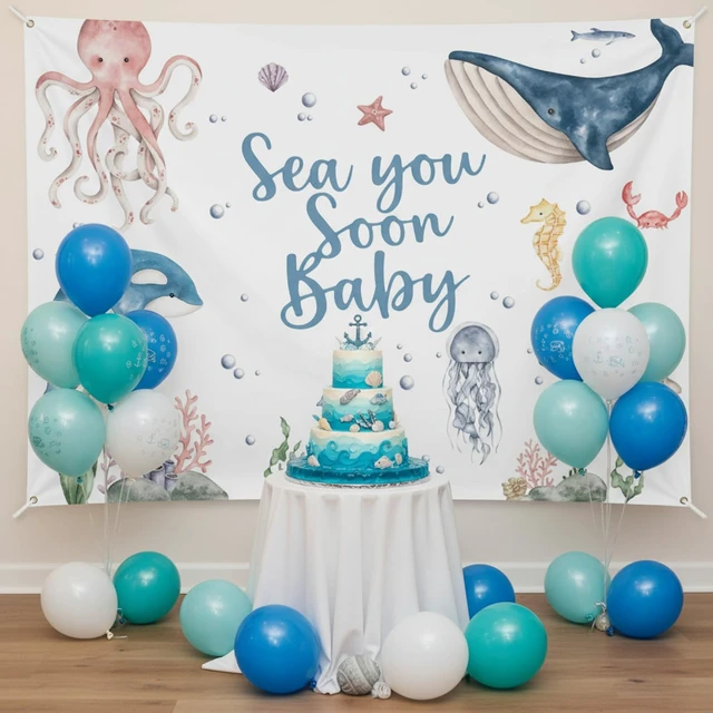 Alt view image 7 of 7 - One Silly Goose Backdrop Banner for Baby Shower Birthday Decoration 6.5 X 5 ft Fabric Backdrop, Pink White for Girls Baby Shower, Photo Booth Prop, Dessert Table, First Birthday Supplies