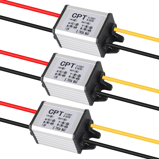 Main image of 3PCS Buck Converter 12V to 3.7V 3A 11W Power Converter Car Power Converter DC Step Down Buck Voltage Regulator DC Power Supply Module Transformer for Car Truck Boat (12V to 3.7V 3A 11W)