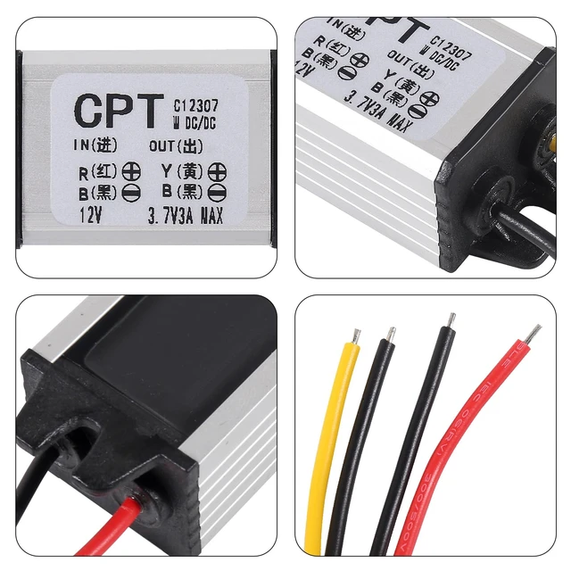 Alt view image 3 of 7 - 3PCS Buck Converter 12V to 3.7V 3A 11W Power Converter Car Power Converter DC Step Down Buck Voltage Regulator DC Power Supply Module Transformer for Car Truck Boat (12V to 3.7V 3A 11W)