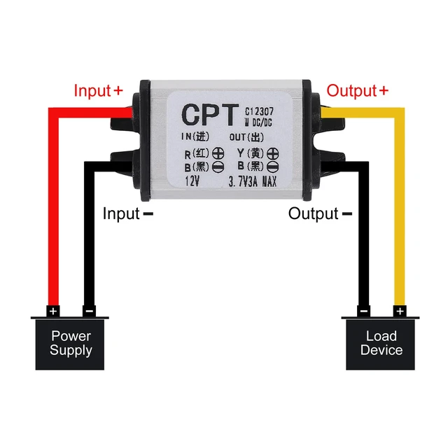 Alt view image 5 of 7 - 3PCS Buck Converter 12V to 3.7V 3A 11W Power Converter Car Power Converter DC Step Down Buck Voltage Regulator DC Power Supply Module Transformer for Car Truck Boat (12V to 3.7V 3A 11W)