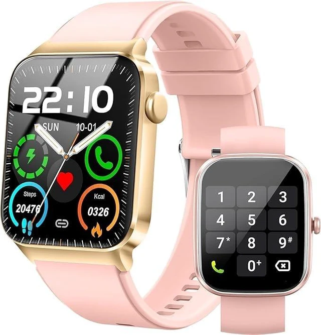 Main image of Smart Watch for Men Women Answer/Make Calls, 1.85" HD Touch Screen Fitness Watch with Heart Rate/Sleep Monitor, 110+ Sports Activity Tracker Step Counter, IP68 Waterproof Smartwatch for Android/iOS