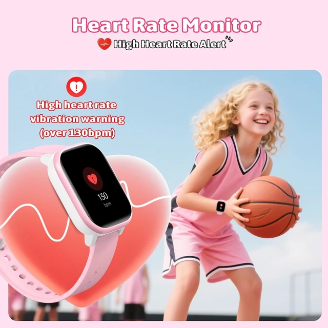 Alt view image 5 of 7 - Smart Watch for Kids Girls Boys No APP/Phone Needed, 1.8" IP68 Waterproof Sport Kids Watch Pedometer, Heart Rate, Sleep Monitor, Step Counter, 12 Puzzle Games for Girls Boys Teens 6-16