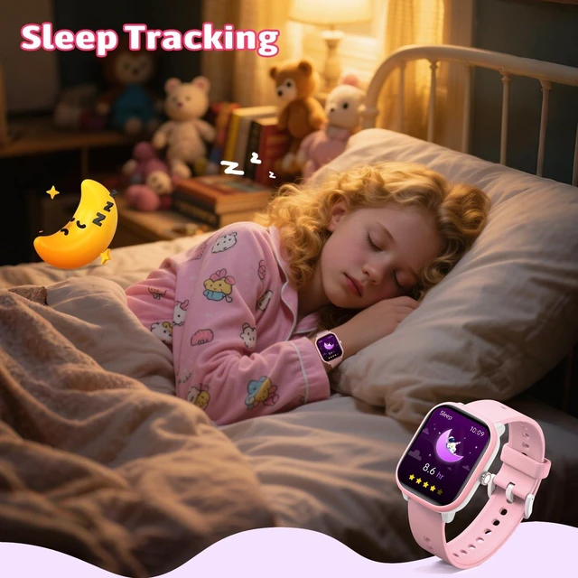 Alt view image 6 of 7 - Smart Watch for Kids Girls Boys No APP/Phone Needed, 1.8" IP68 Waterproof Sport Kids Watch Pedometer, Heart Rate, Sleep Monitor, Step Counter, 12 Puzzle Games for Girls Boys Teens 6-16