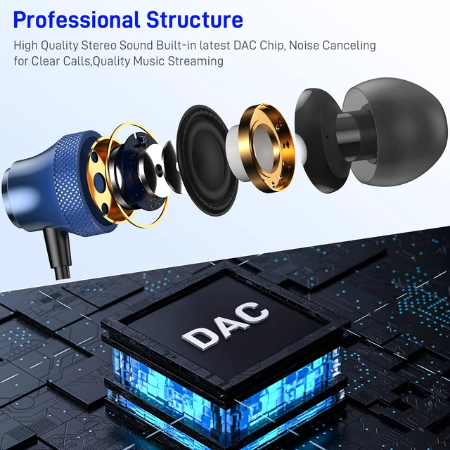 Alt view image 4 of 7 - USB C Wired Earbuds Headphones with Mic for Google Pixel 11 10 10a 9 9a 8 7 USBC Corded Type C Earphones for Samsung/Galaxy S26 S25 S24 Ultra S23 S22 S21 S20 for iPhone Duo 18 17 17e 16 Pro Max 16e 15