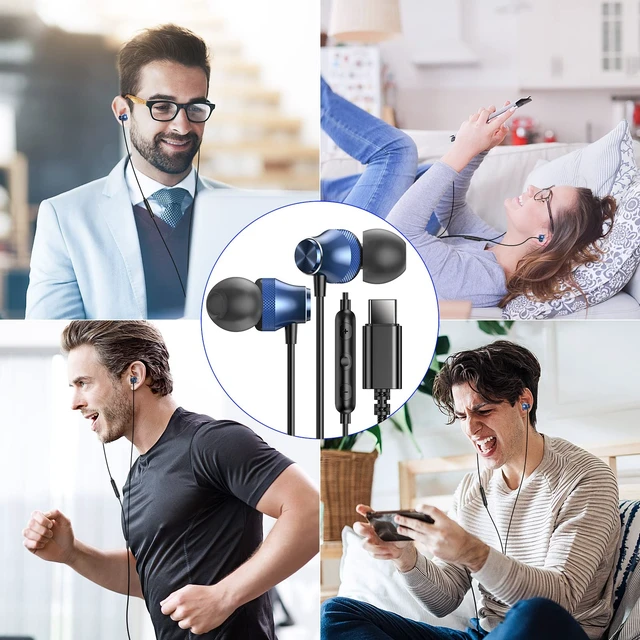 Alt view image 7 of 7 - USB C Wired Earbuds Headphones with Mic for Google Pixel 11 10 10a 9 9a 8 7 USBC Corded Type C Earphones for Samsung/Galaxy S26 S25 S24 Ultra S23 S22 S21 S20 for iPhone Duo 18 17 17e 16 Pro Max 16e 15