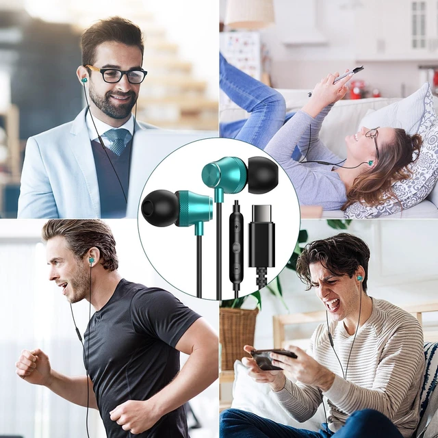 Alt view image 7 of 7 - USB C Wired Earbuds Headphones with Mic for Google Pixel 11 10 10a 9 9a 8 7 USBC Corded Type C Earphones for Samsung/Galaxy S26 S25 S24 Ultra S23 S22 S21 S20 for iPhone Duo 18 17 17e 16 Pro Max 16e 15