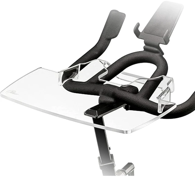 Main image of The Tray for Schwinn IC4 & Bowflex C6 Bikes, Made in USA Premium acrylic desk tray holds laptop, tablet, phone and books; compatible with both bike models