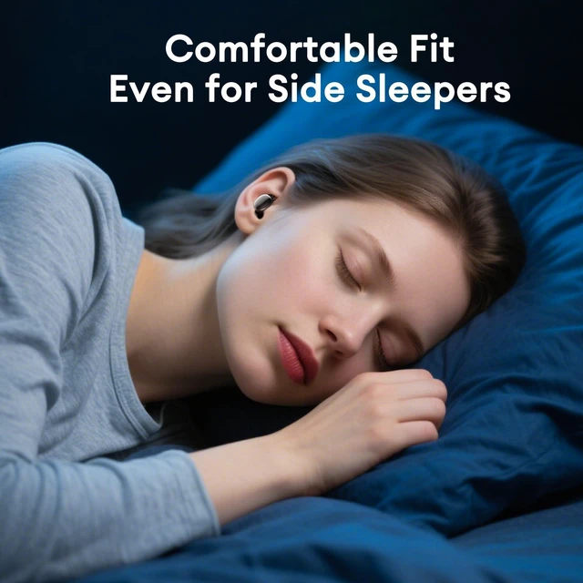 Alt view image 4 of 7 - Sleep Headphones for Side Sleepers, Sleep Invisible Earbuds with Vibration Charging Case Wireless Bluetooth 6.0, Soft Silicone Mini Earbuds for Sleeping, Snoring Noise Isolation