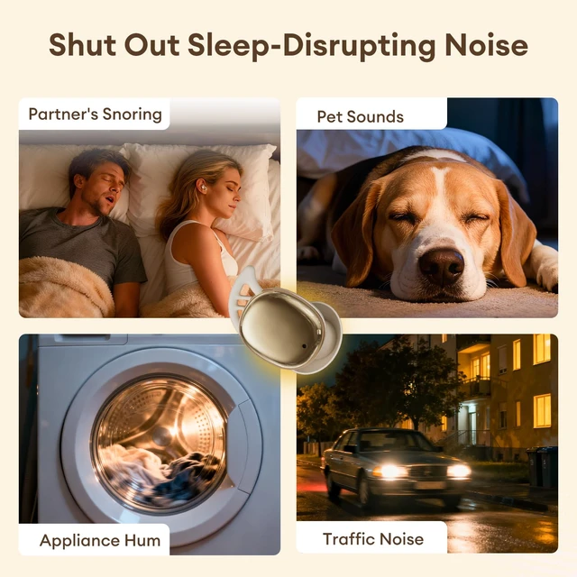 Alt view image 4 of 7 - Sleep Headphones for Side Sleepers, Sleep Invisible Earbuds with Vibration Charging Case Wireless Bluetooth 6.0, Soft Silicone Mini Earbuds for Sleeping, Snoring Noise Isolation