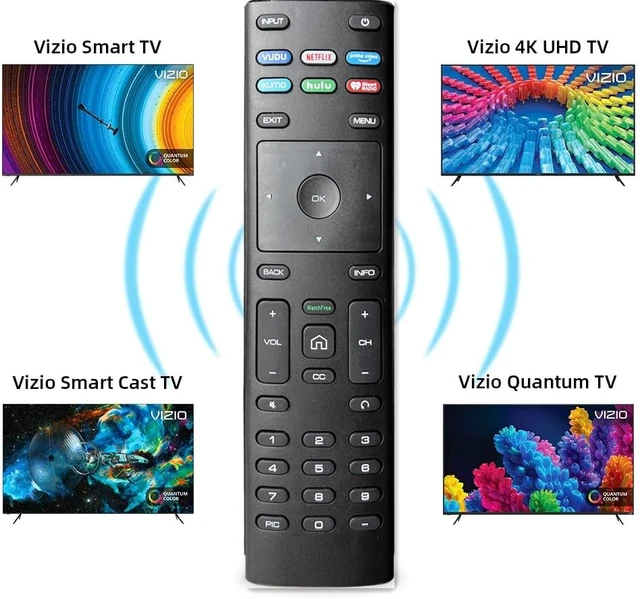Alt view image 2 of 5 - Pack of 2 Universal Replacement for Vizio Smart TV Remote Control, 2 Pieces XRT136 for All Vizio Smart TVs (D-Series E-Series M-Series P-Series V-Series)