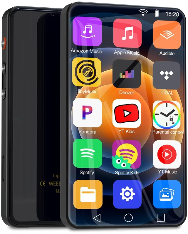 Main image of Parental Control 144GB MP3 Player with Bluetooth and WiFi, 4" Full-Color Touch Screen MP4 Music Player with Spotify, Music,YouTube, Libby, MP4 Android Mainstream Media MP3 Player for Kids,Black