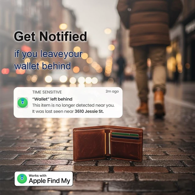 Alt view image 5 of 7 - Apple MFi Certified Wallet Tracker, Works with Apple Find My, Rechargeable 0.07in Ultra-Slim Tracking Card, Item Locator for Wallet, Luggage, Passports, Purse (B1)