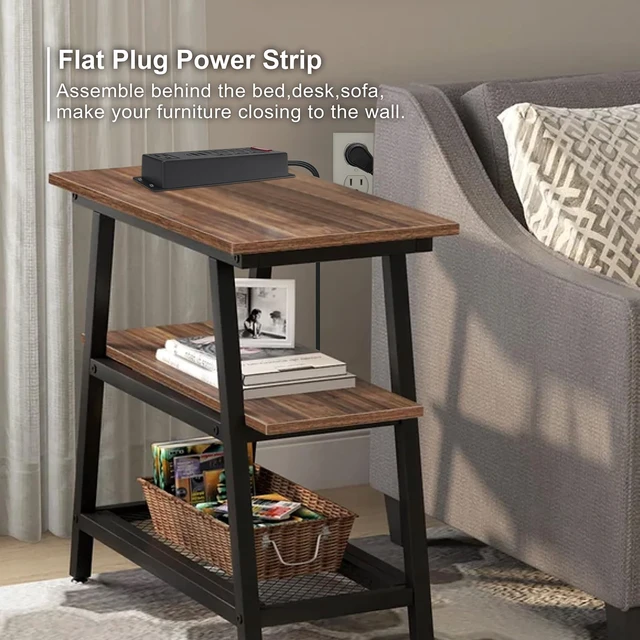 Alt view image 4 of 7 - Multi Plug Outlet with USB C 20W Wall Mounted Power Strip Desk Mountable Extension Cord 4 Outlets 3 USB Ports (2 QC USB-A& 1 PD USB-C) Ports Flat Plug for Home Workshop Dorm Office