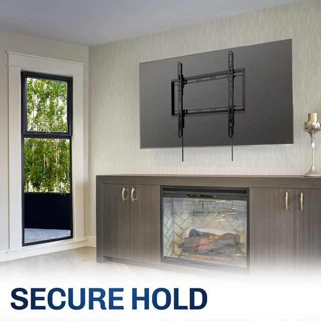 Alt view image 7 of 7 - Black TV Wall Mount with Tilt for 32 to 75 inch Screens, MOUNT-VW075T Heavy Duty Steel, Tilting TV Wall Bracket fits LCD LED Curved and Flat Panel Screens, Max VESA 400x400mm, Holds 165 lbs