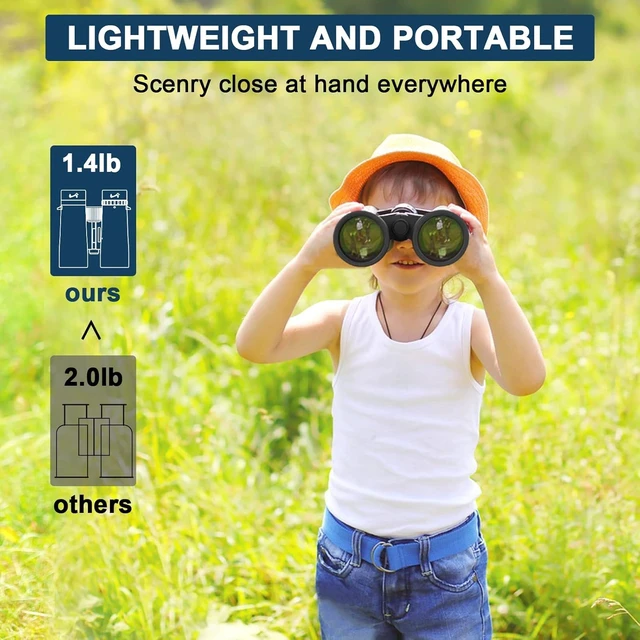 Alt view image 5 of 7 - 12x42 HD Waterproof Binoculars for Adults,Compact Binocular for Cruise Ship High Powered Binoculars BAK4 Prism FMC Lens, Binoculars for Hunting, Bird Watching, Travel Sports World Cup Games, Black