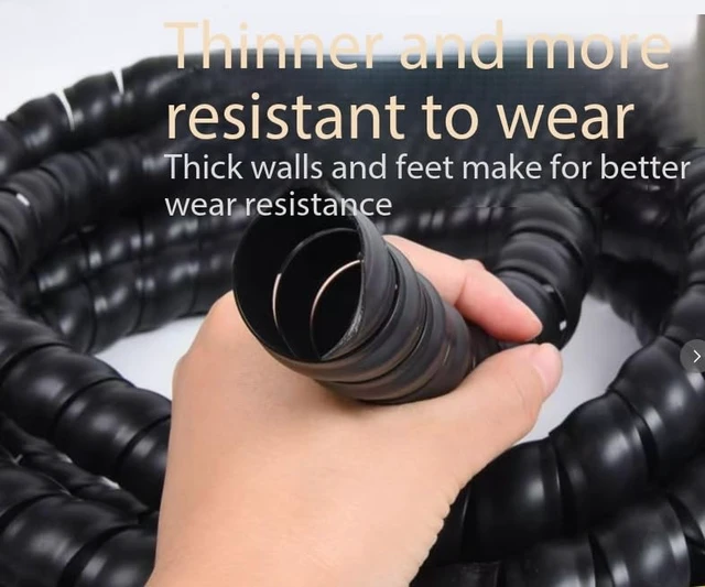 Alt view image 2 of 5 - 2Pcs Spiral Wrap Cable Protector Pre-Cut Lengths Safe Hose Protector Avoid Wear and Extend Life for Hydraulic Pneumatic Hoses 1.25" OD x 10'+1.58" OD x 10'