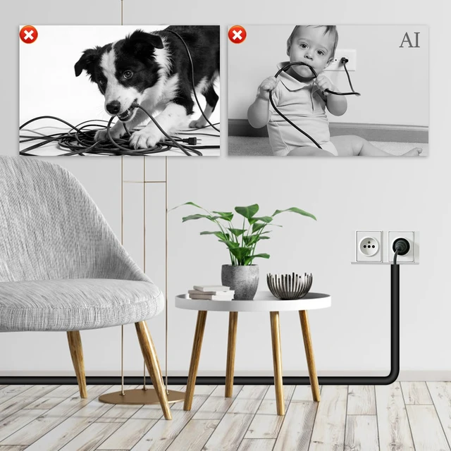 Alt view image 3 of 7 - Wall Cord Hider, Flexible Side-Open Cable Raceway,Black,Regular-118inch Wall Cord Hider, Flexible Self-Adhesive Wire Cover for Cord Concealer for Mounted TV, Home Theater & Office,Black, 118inch