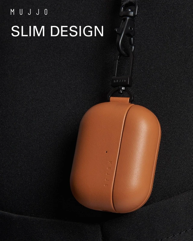 Alt view image 6 of 7 - Echelon Leather Case for AirPods Pro (3rd Gen) - Wireless Charging Compatible - Durable & Luxurious Design - Secure Fit - Premium Leather - Tan