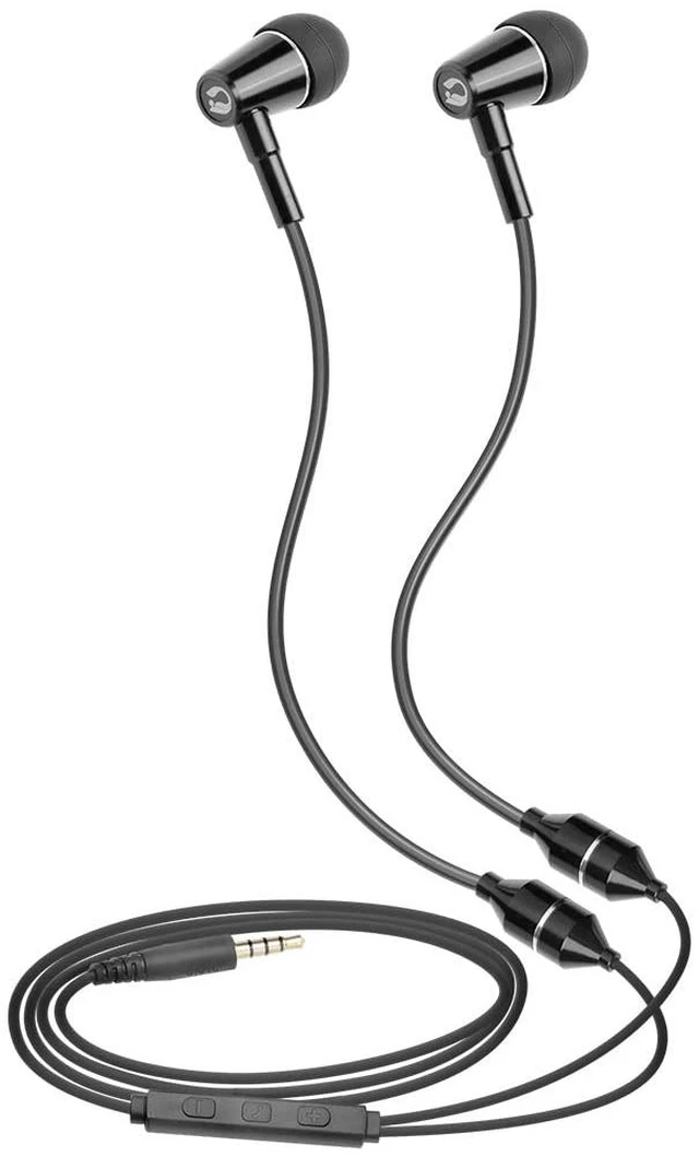 Main image of Air Tube Headphones Air Tube Earbuds Airtube Headset with Microphone & Volume Control Airtube Headphones for a Safe and Healthy Listening (Black)