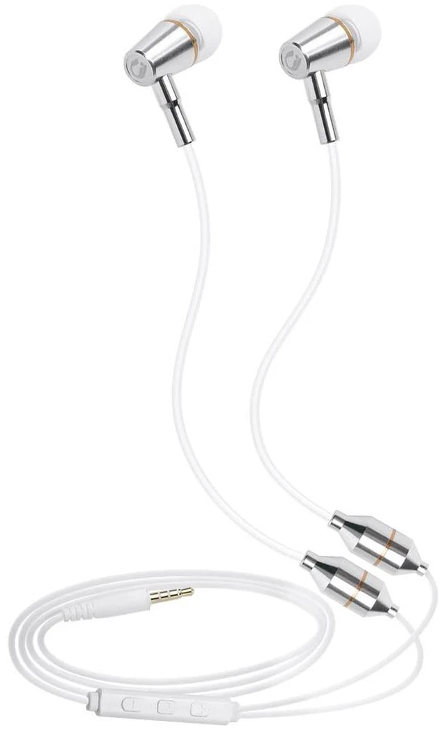 Main image of Air Tube Headphones Air Tube Earbuds Airtube Headset with Microphone & Volume Control Airtube Headphones for a Safe and Healthy Listening (White)