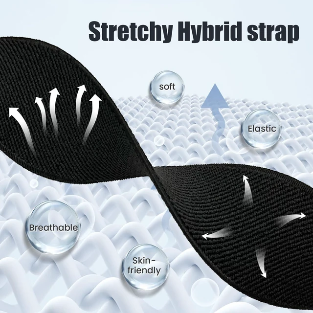 Alt view image 5 of 7 - Hybrid Nylon Band Compatible with Whoop 5.0 and Apple Watch Band Combo Stretchy Braided Straps for Whoop 5.0 and Apple Watch 11/10/9/8/7/6/5/4/3/2/1/SE/Ultra, Breathable Comfortable Durable