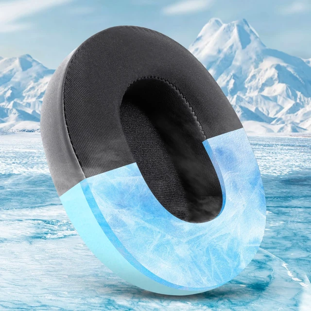 Alt view image 4 of 7 - Ear Pads Replacement for Skullcandy Hesh 3 Hesh EVO Hesh ANC Headphone, Earpads Cushions for Crusher Wireless Crusher Evo Crusher ANC Headset with Protein Leather Memory Foam (Cooling-Gel)