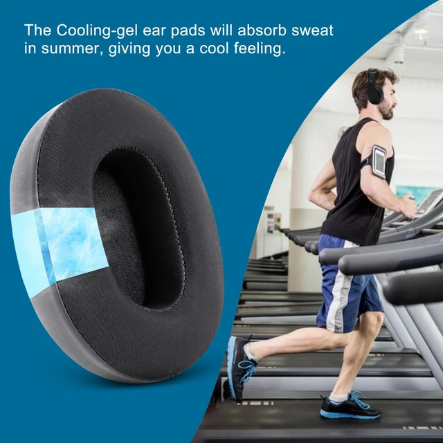 Alt view image 5 of 7 - Ear Pads Replacement for Skullcandy Hesh 3 Hesh EVO Hesh ANC Headphone, Earpads Cushions for Crusher Wireless Crusher Evo Crusher ANC Headset with Protein Leather Memory Foam (Cooling-Gel)